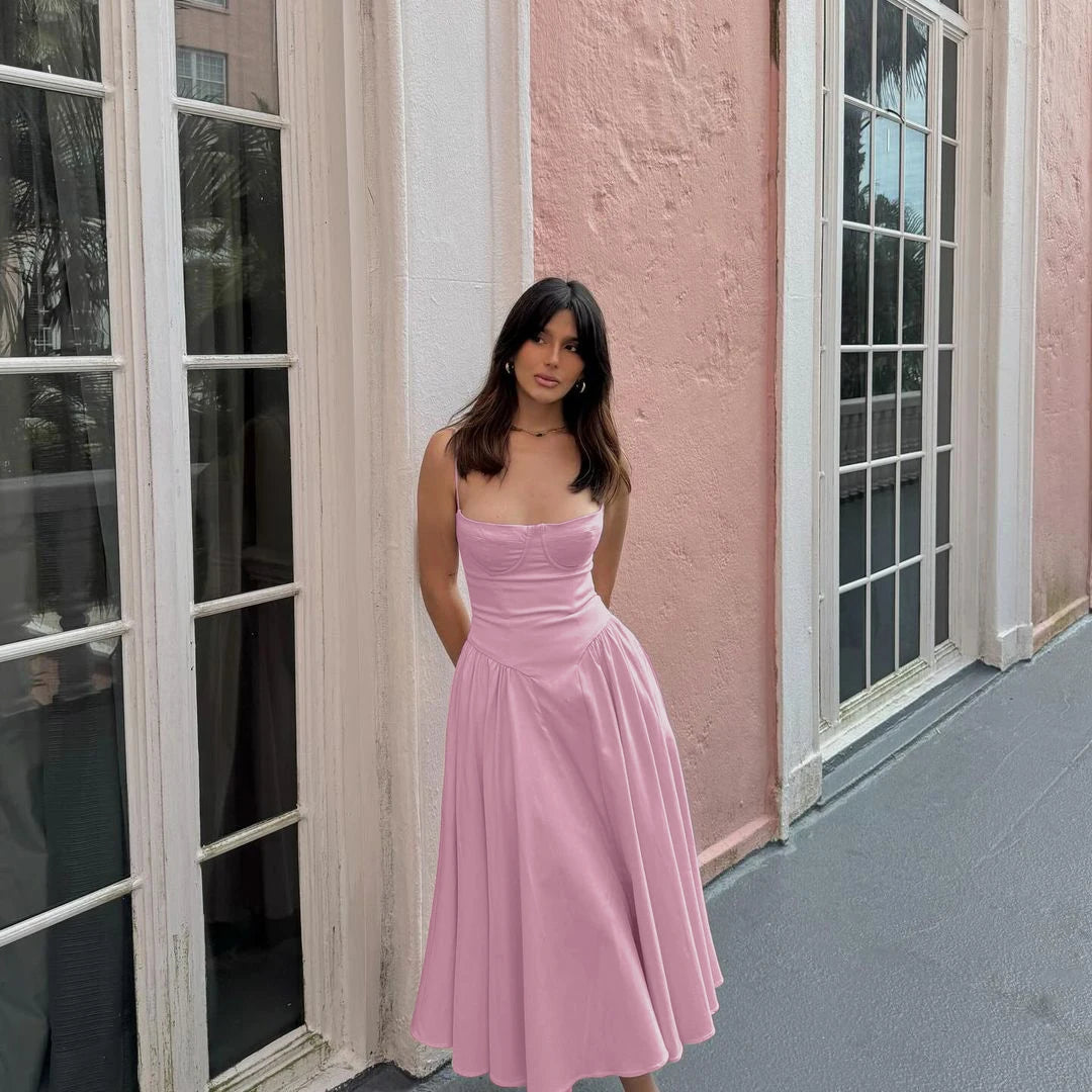 Suninheart Spaghetti Strap Summer Party Dress