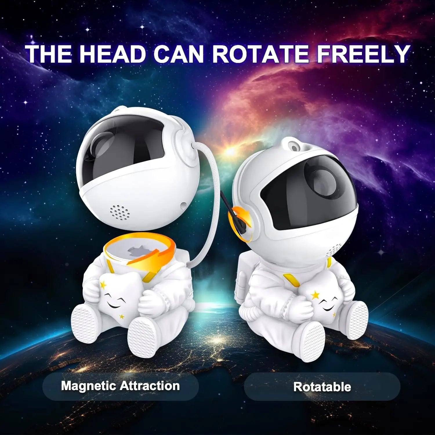Galaxy Star Projector Night Light – Astronaut LED Lamp