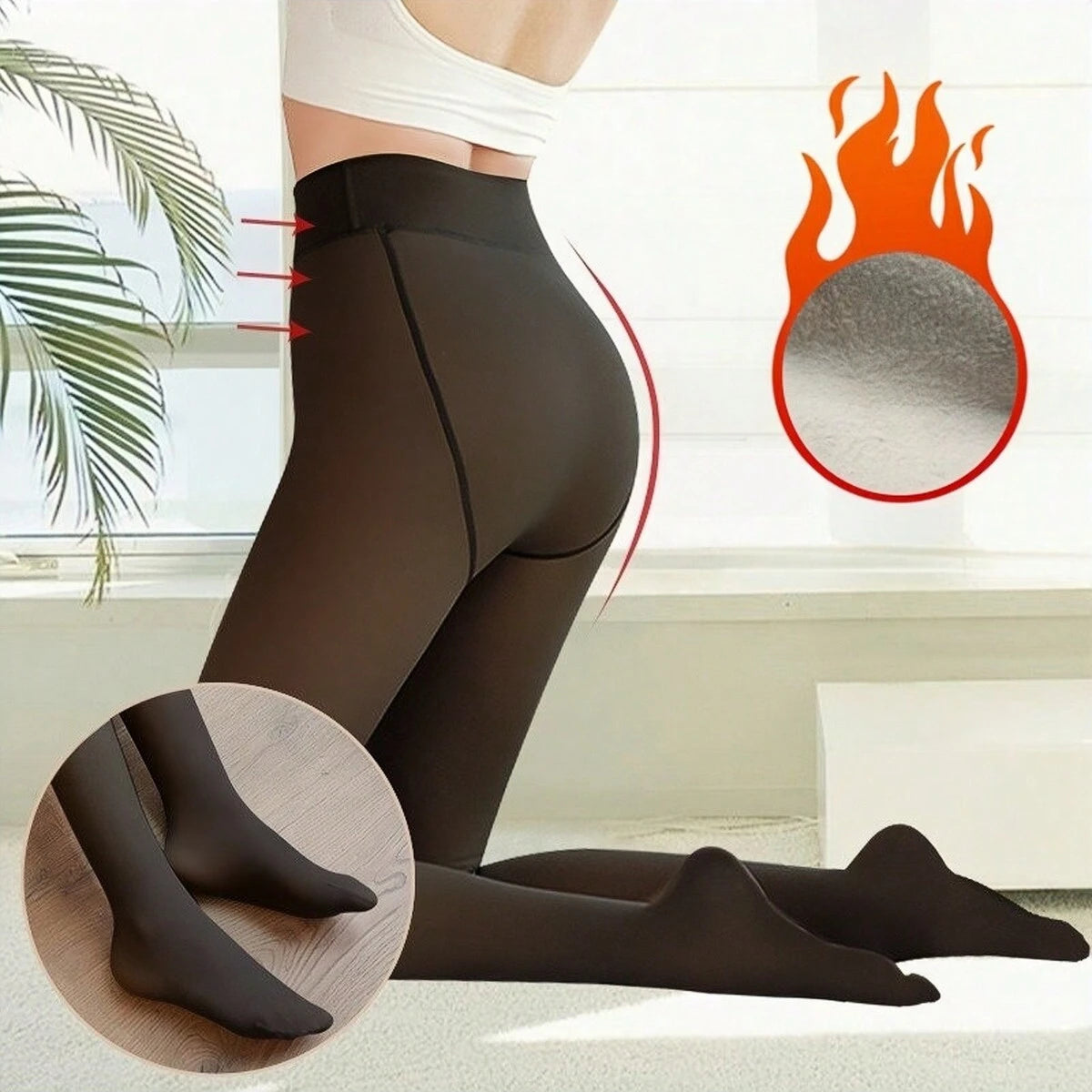 300g Warm Fleece-Lined Tights for Women