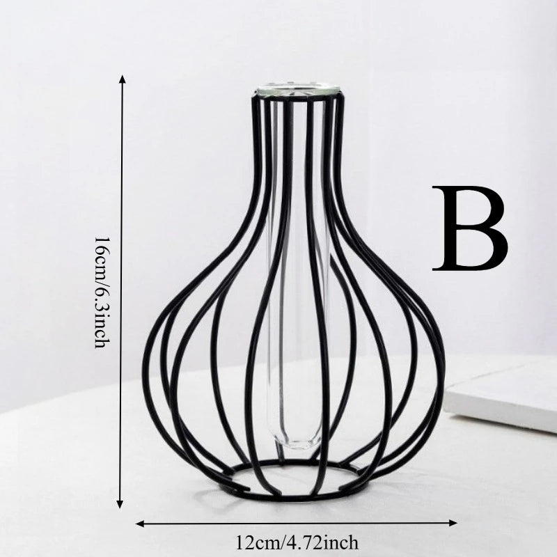 Ornamental Wrought Iron Gold Flower Vase