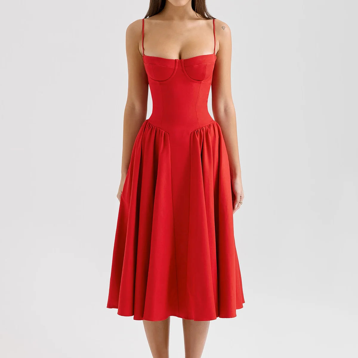 Suninheart Spaghetti Strap Summer Party Dress