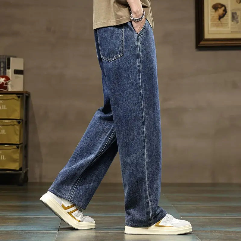 Men’s Wide Leg Straight Jeans