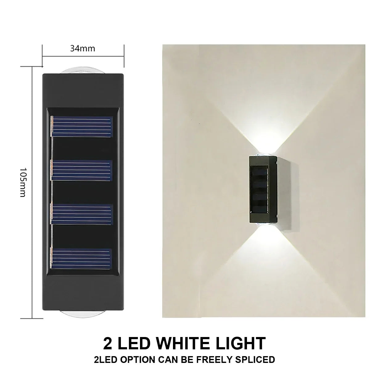 Solar Wall Lamp Outdoor Waterproof LED Light
