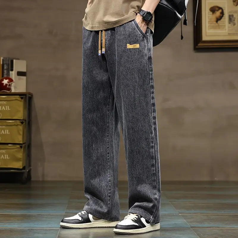 Men’s Wide Leg Straight Jeans