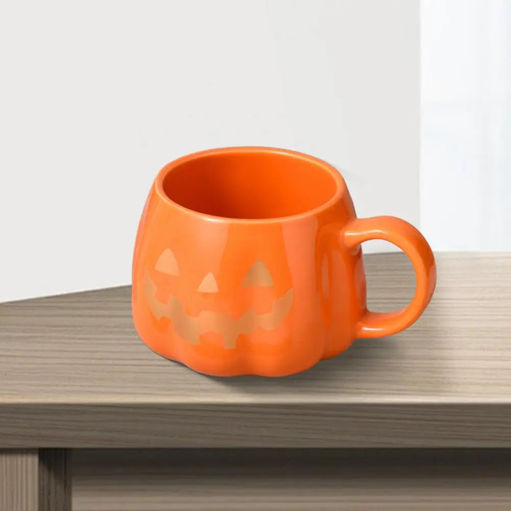 Festive Pumpkin Ceramic Mug – Cute Pumpkin Face Coffee Cup 400ml