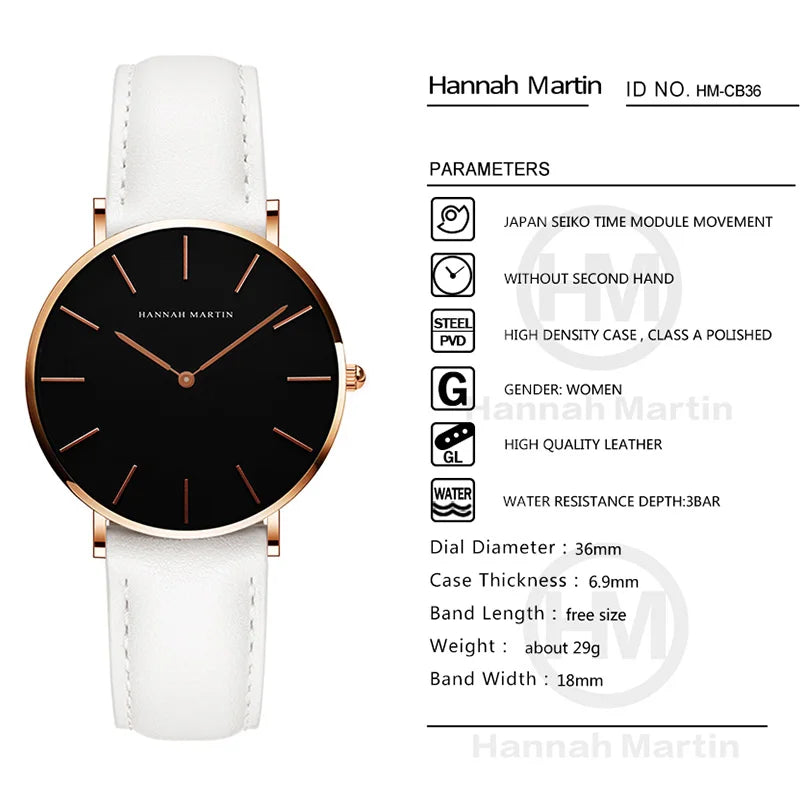 Hannah Martin Women’s Fashion Quartz Watch