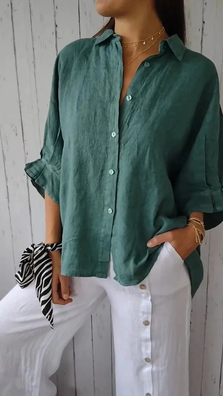 Summer Cotton Linen T-Shirt for Women – Casual Loose Fit Streetwear Top