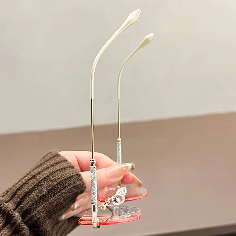 Ahora Frameless Cat Eye Reading Glasses