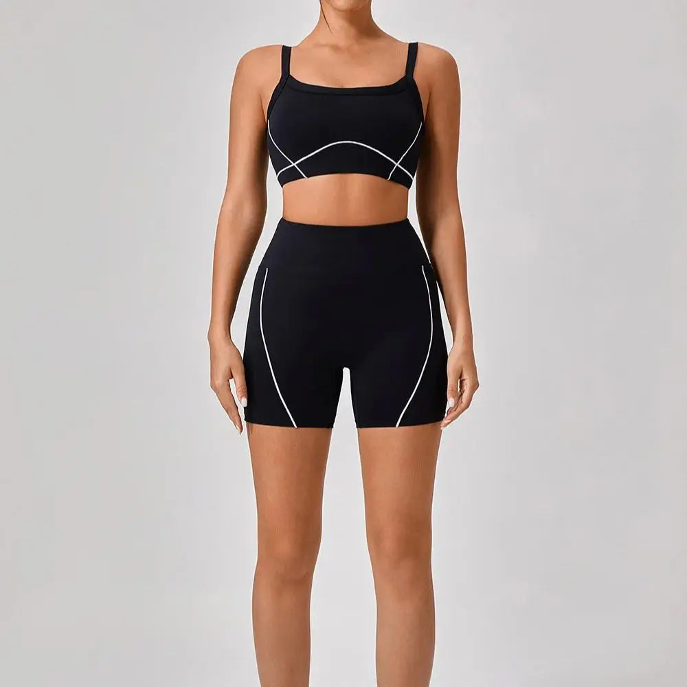 Women’s 2 Piece Workout Running Sets – Y2K Cropped Tank Top & Pants