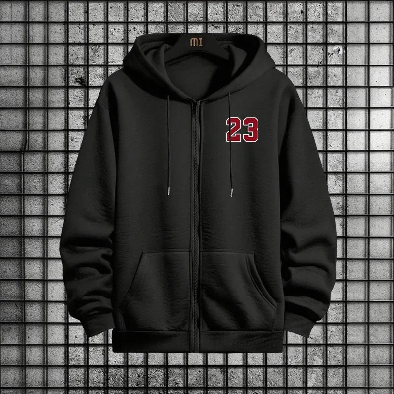 Men’s Number 23 Print Hoodie and Sweatpants Tracksuit Set