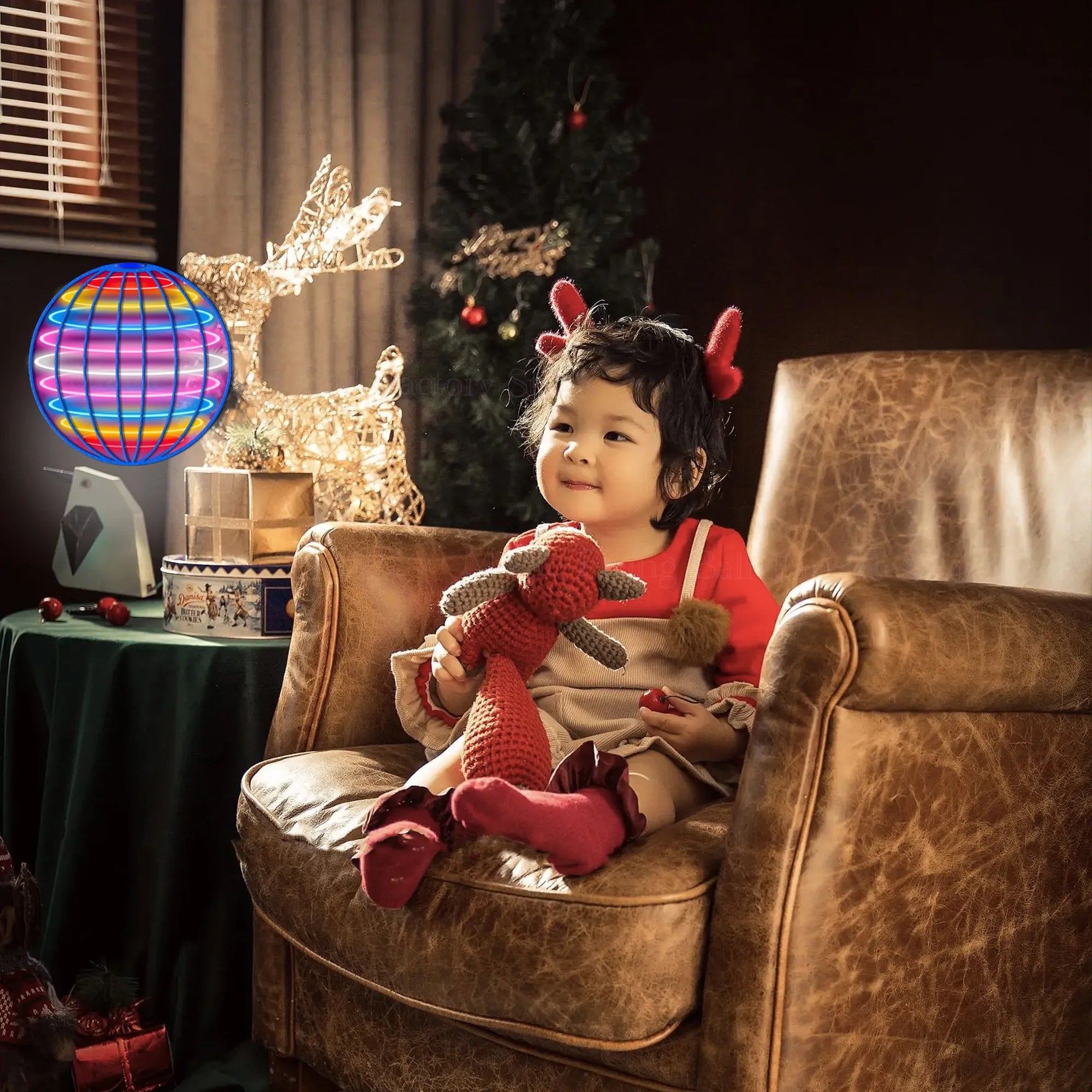 Flying Orb Boomerang Drone Spinner with LED Lights – Magic Hover Ball Toy for Kids & Family Fun