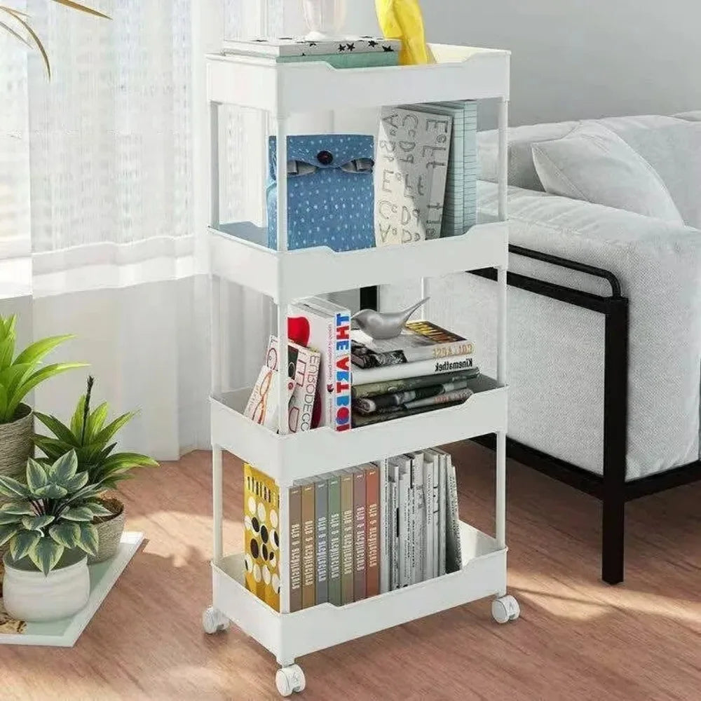Multi-Layer Rolling Storage Cart with Wheels