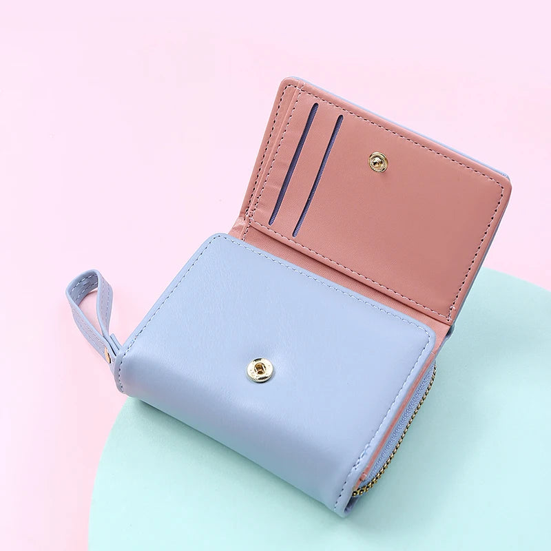 Luxury Brand Women's Small Wallet PU Leather Mini Clutch with Coin Purse