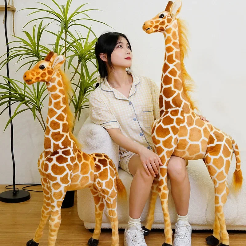Giant Lifelike Giraffe Plush – Soft Stuffed Animal Toy & Baby Room Decor