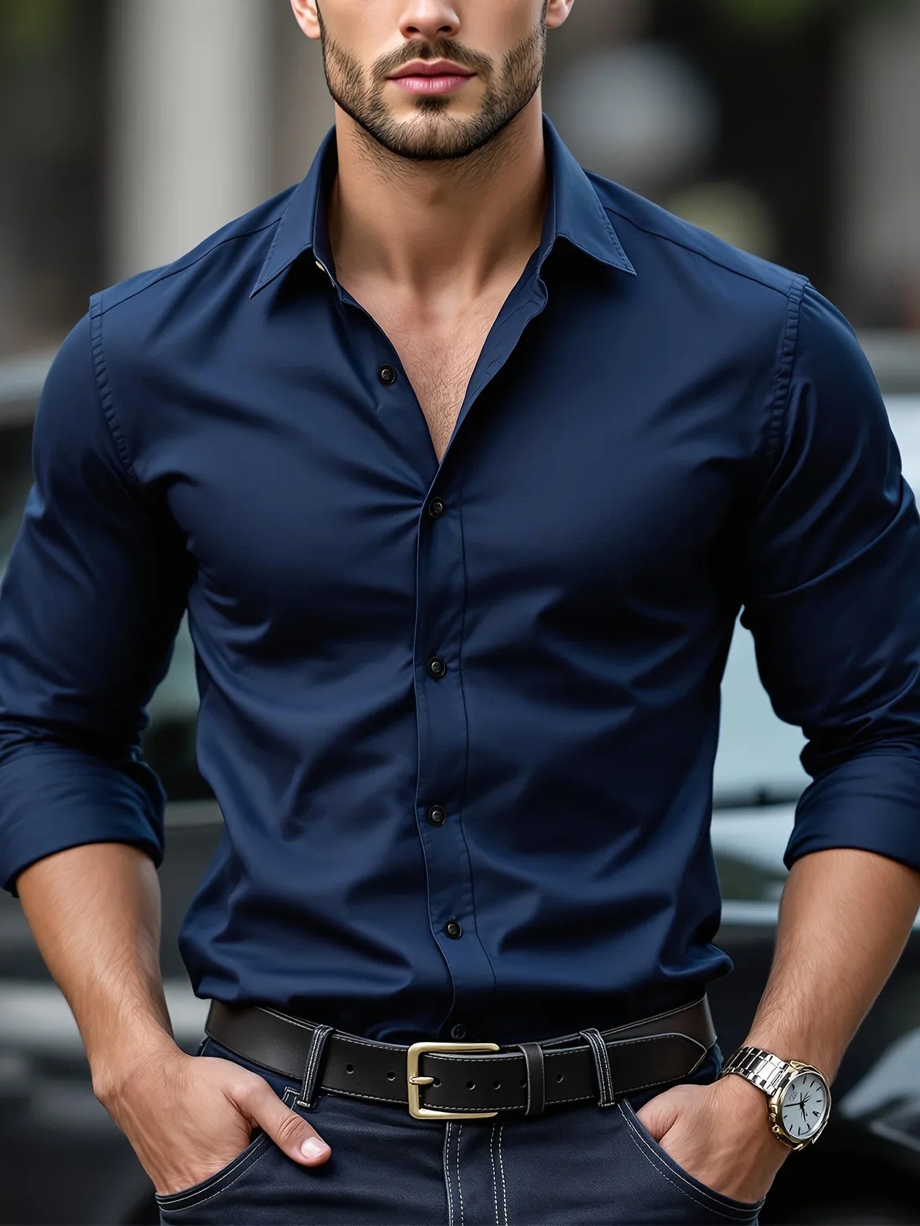 Men’s Smart Casual Long Sleeve Shirt