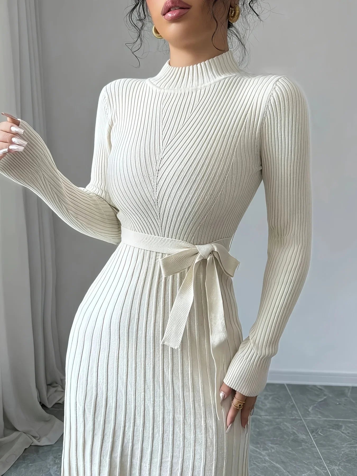 2025 Autumn & Winter Elegant Long Dress – Vintage Feminino Style