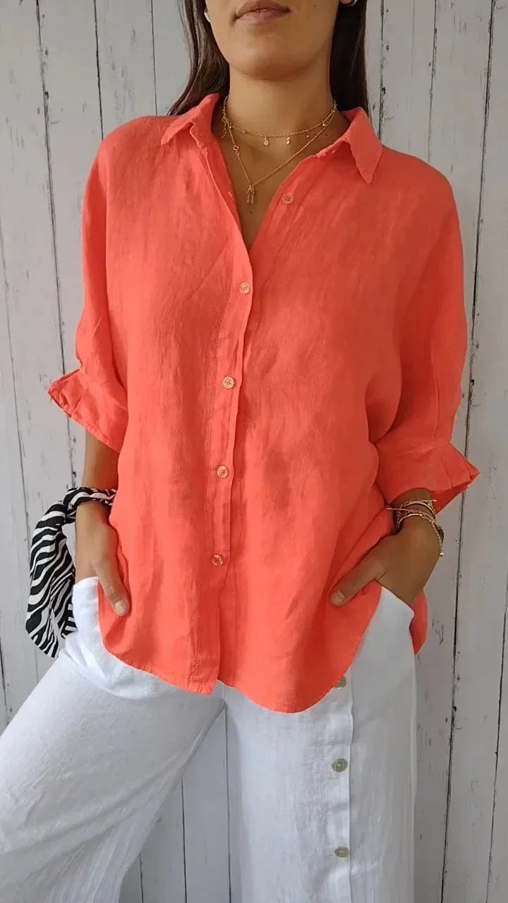 Summer Cotton Linen T-Shirt for Women – Casual Loose Fit Streetwear Top