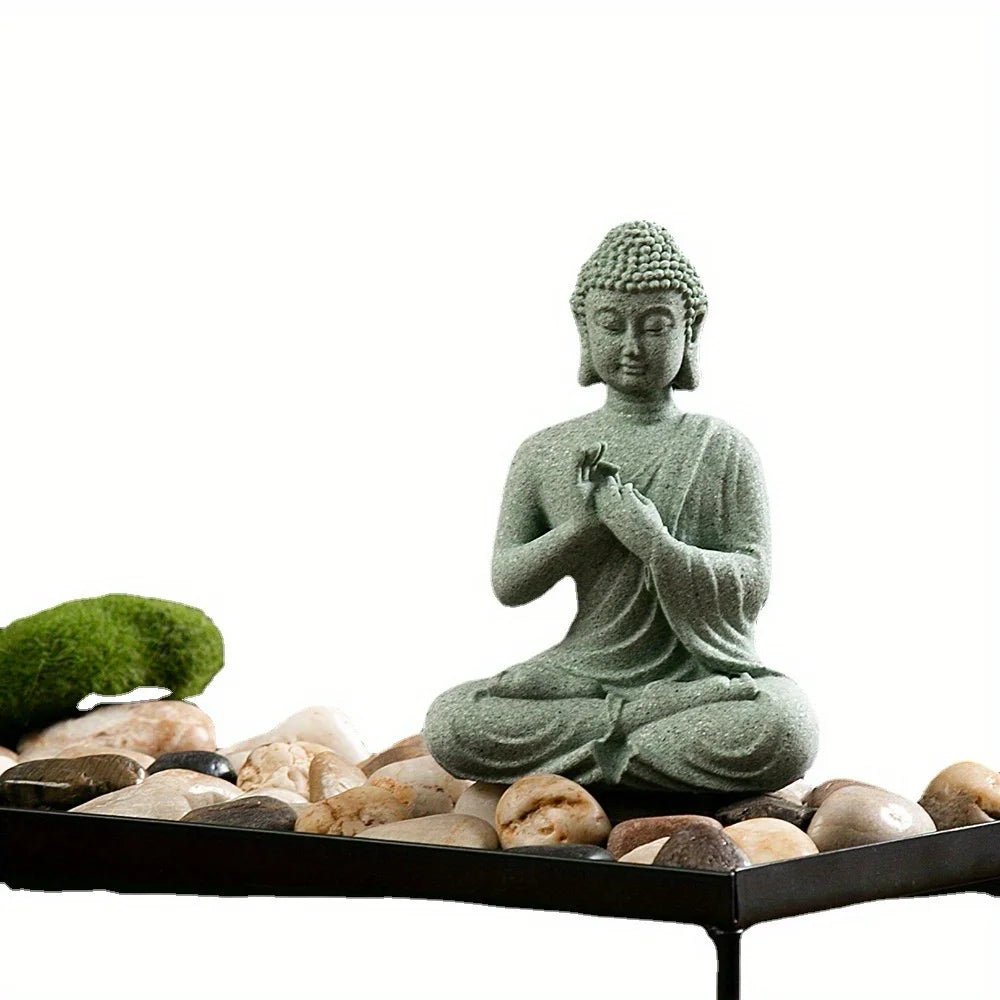 Tranquil Buddha Mini Statue – Zen Garden, Aquarium & Home Decor