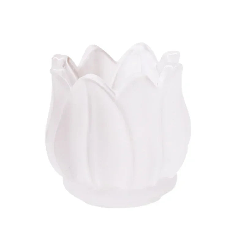 Tulip Glass Candlestick