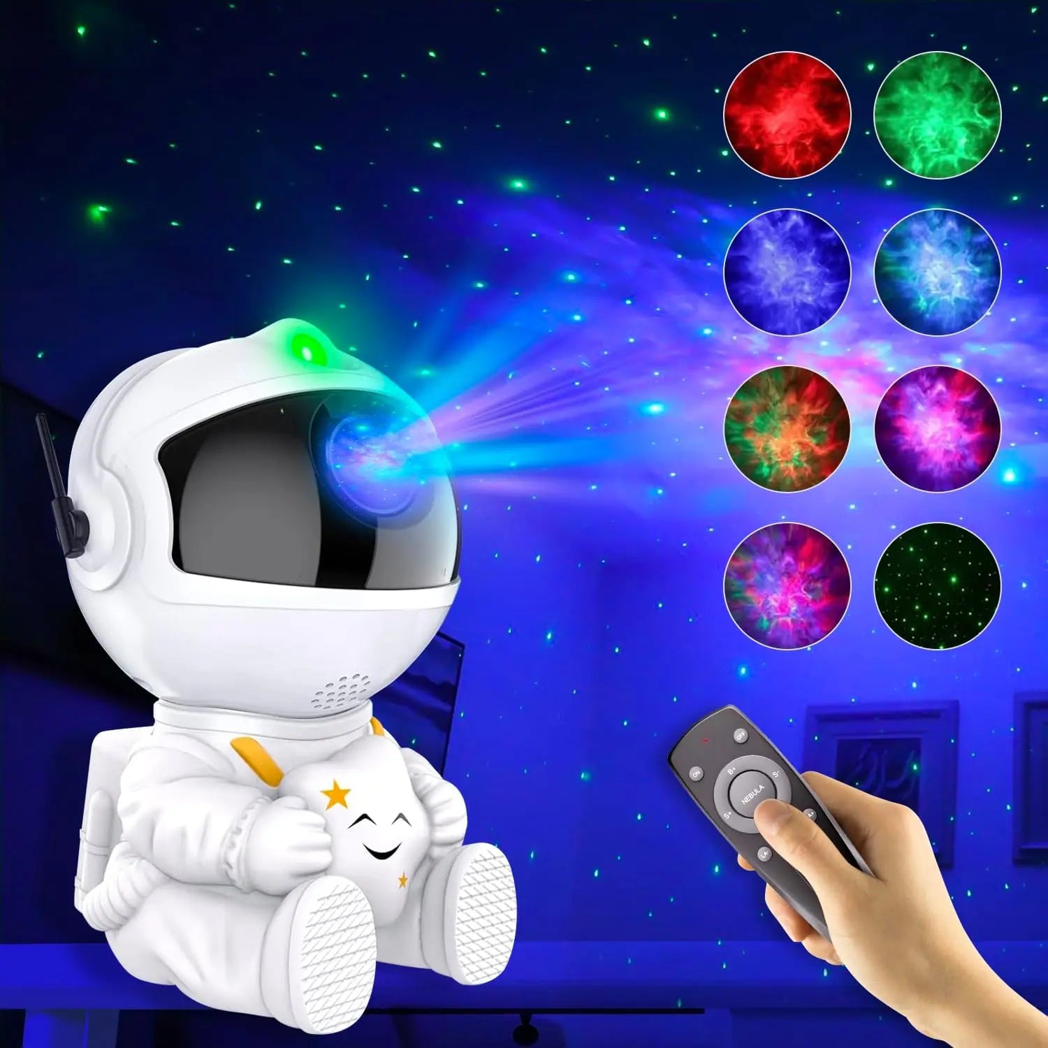 Galaxy Star Projector Night Light – Astronaut LED Lamp