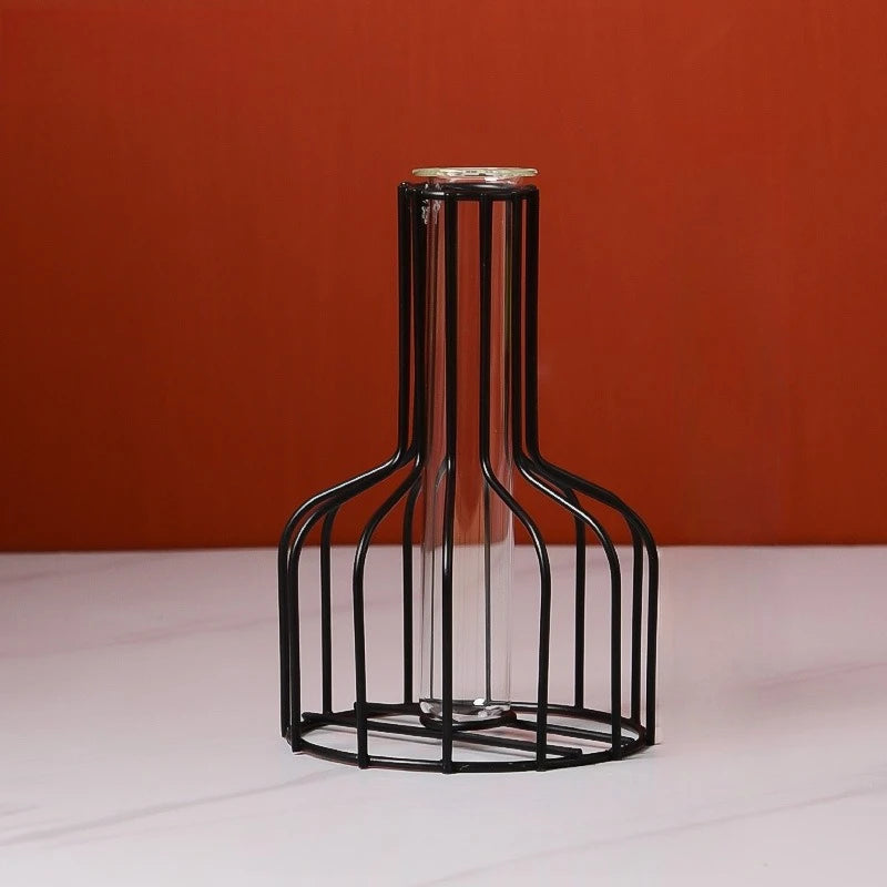 Ornamental Wrought Iron Gold Flower Vase