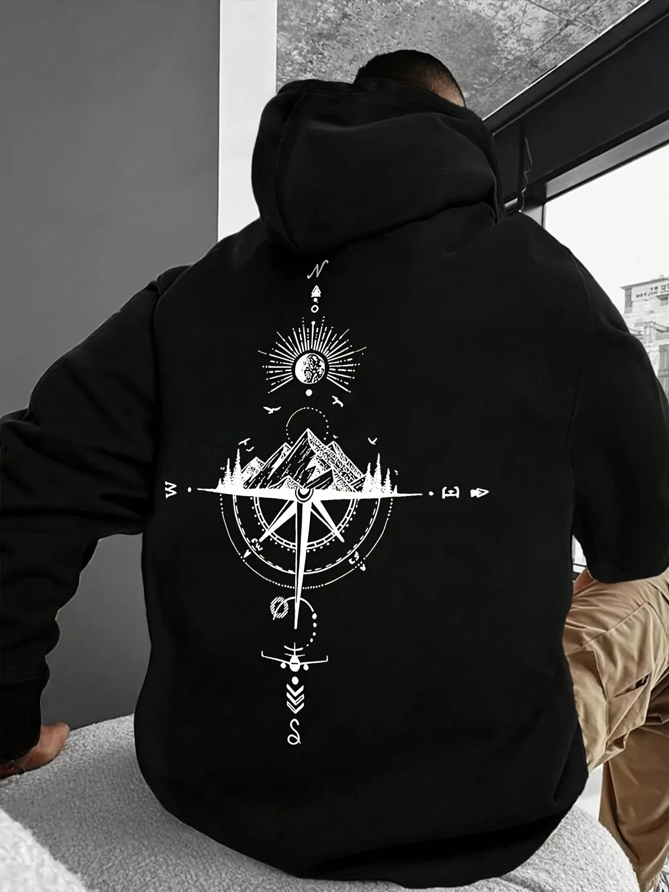 Men’s Galaxy Hoodie – Space Print Pullover Sweatshirt with Pocket, Autumn & Winter Fleece