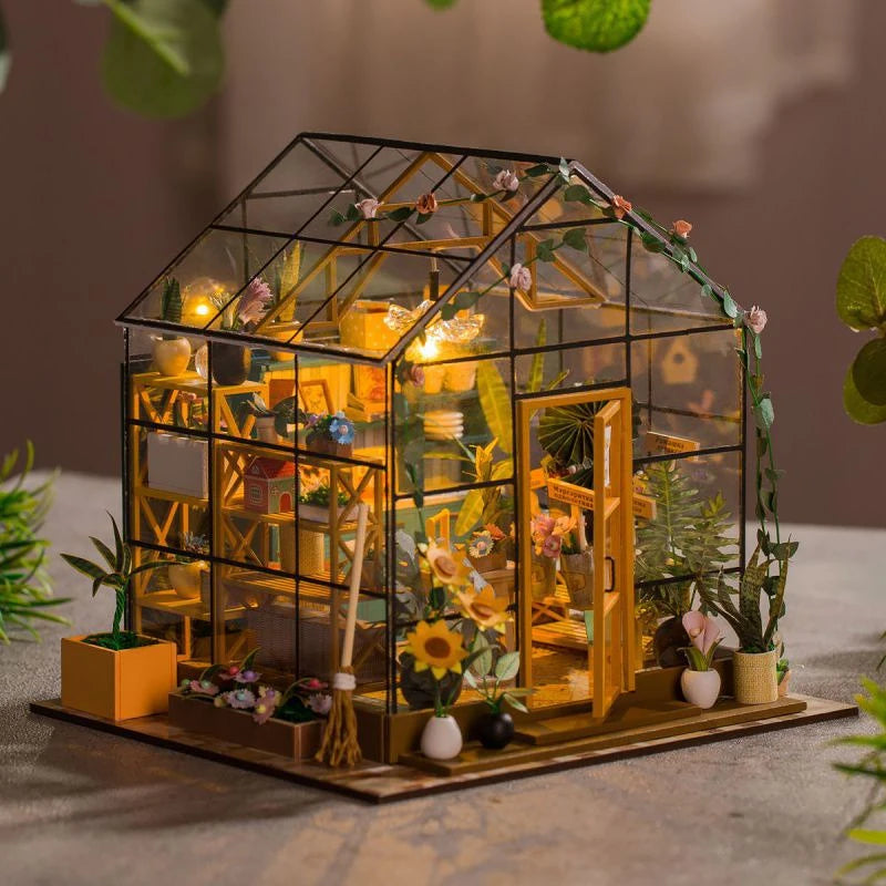 Mini Dollhouse Kit DIY Flower House