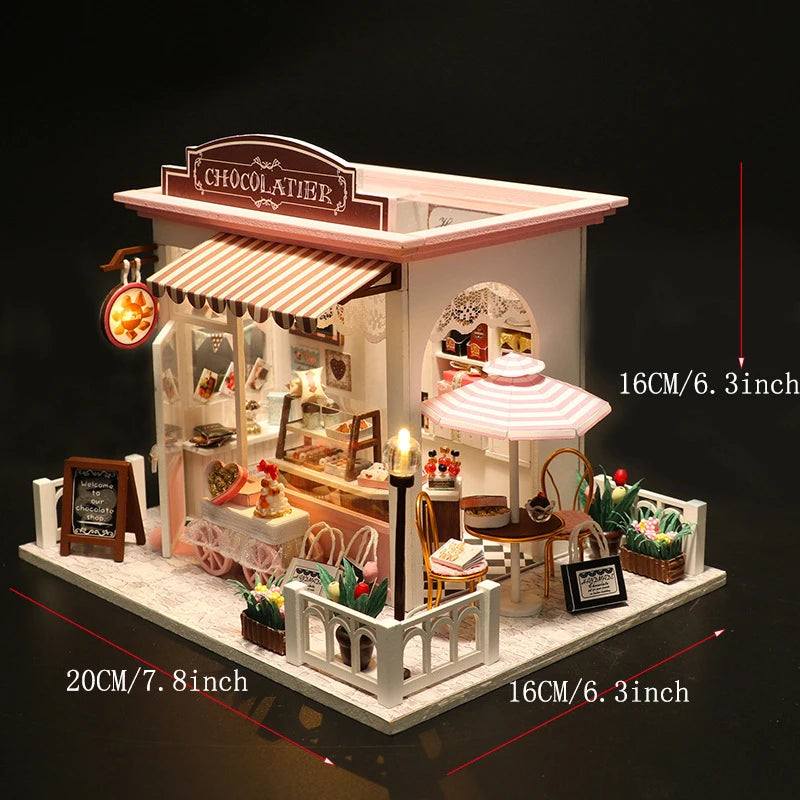 Mini Dollhouse Kit DIY Flower House
