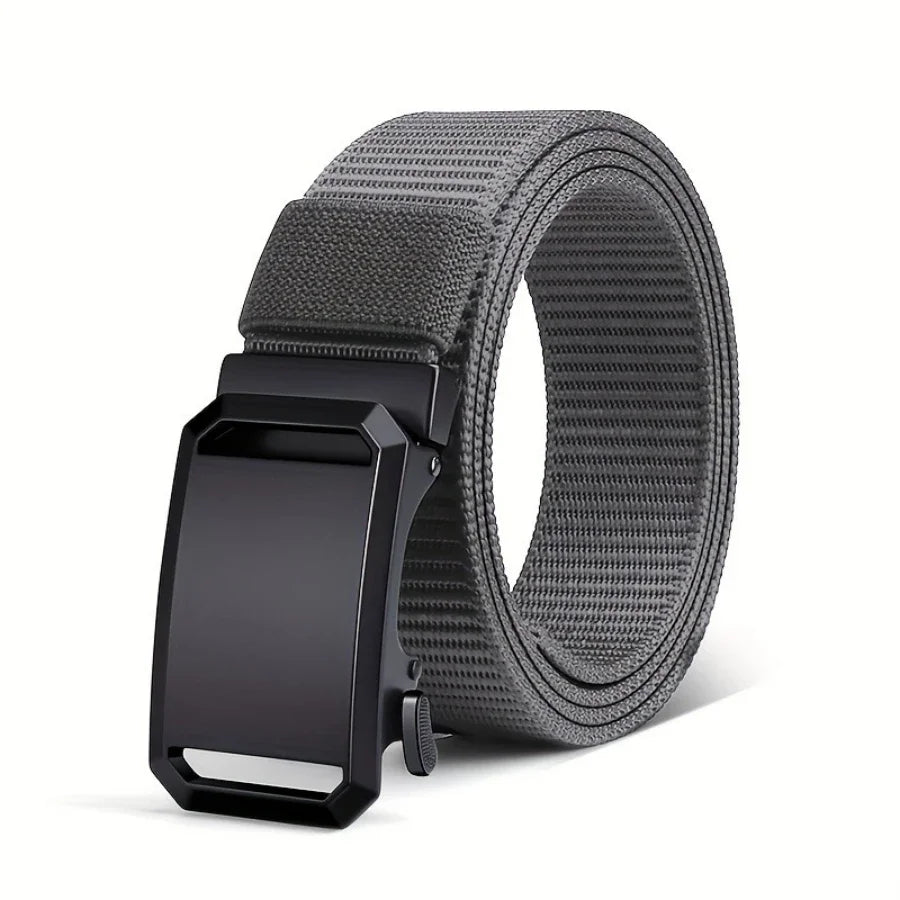 Automatic Buckle Canvas Tactical Belt – Casual Military-Style Workwear for Men