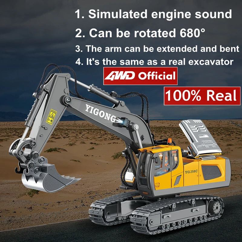 TitanX 4WD RC Excavator &amp; Dump Truck