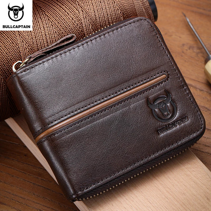 BULLCAPTAIN Retro RFID Leather Men’s Wallet