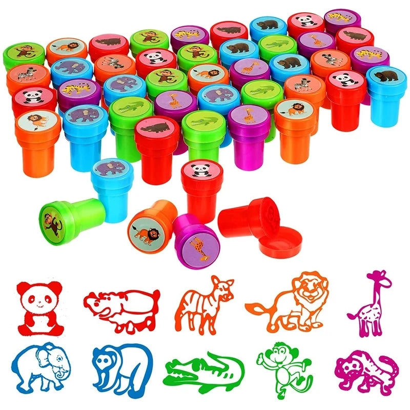 10pcs Assorted Kids Self-Inking Stamps – Fun Smiley Face Stamps for Scrapbooking, DIY Crafts, and Photo Album Decoration