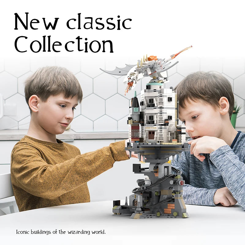 Wizard Tower Magic World Dragon MOC Building Set
