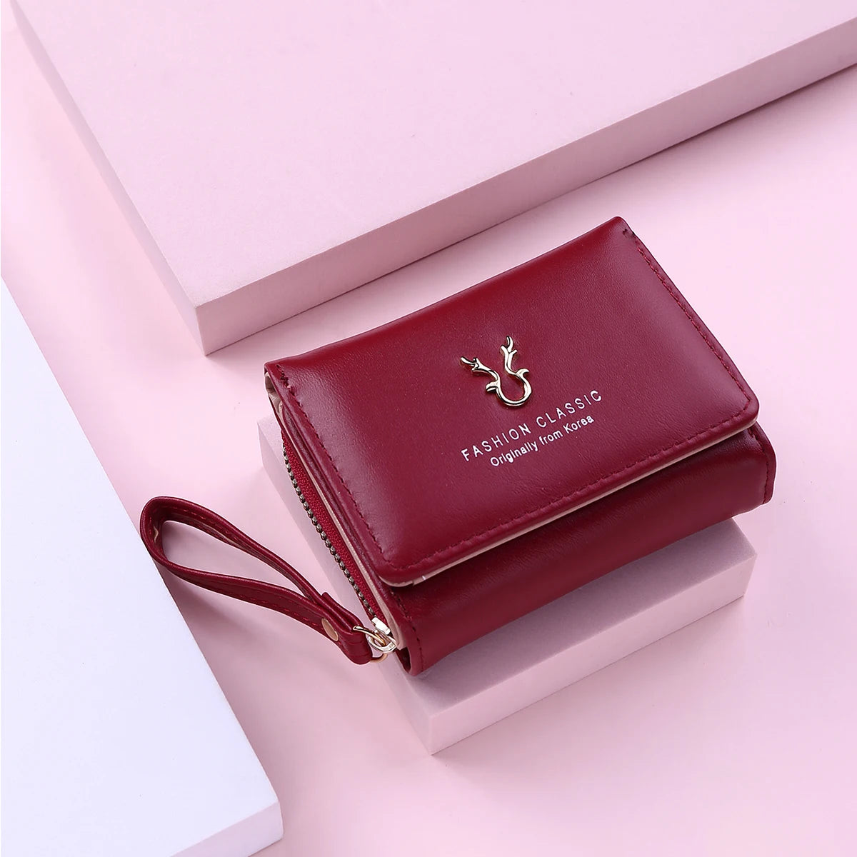 Luxury Brand Women's Small Wallet PU Leather Mini Clutch with Coin Purse