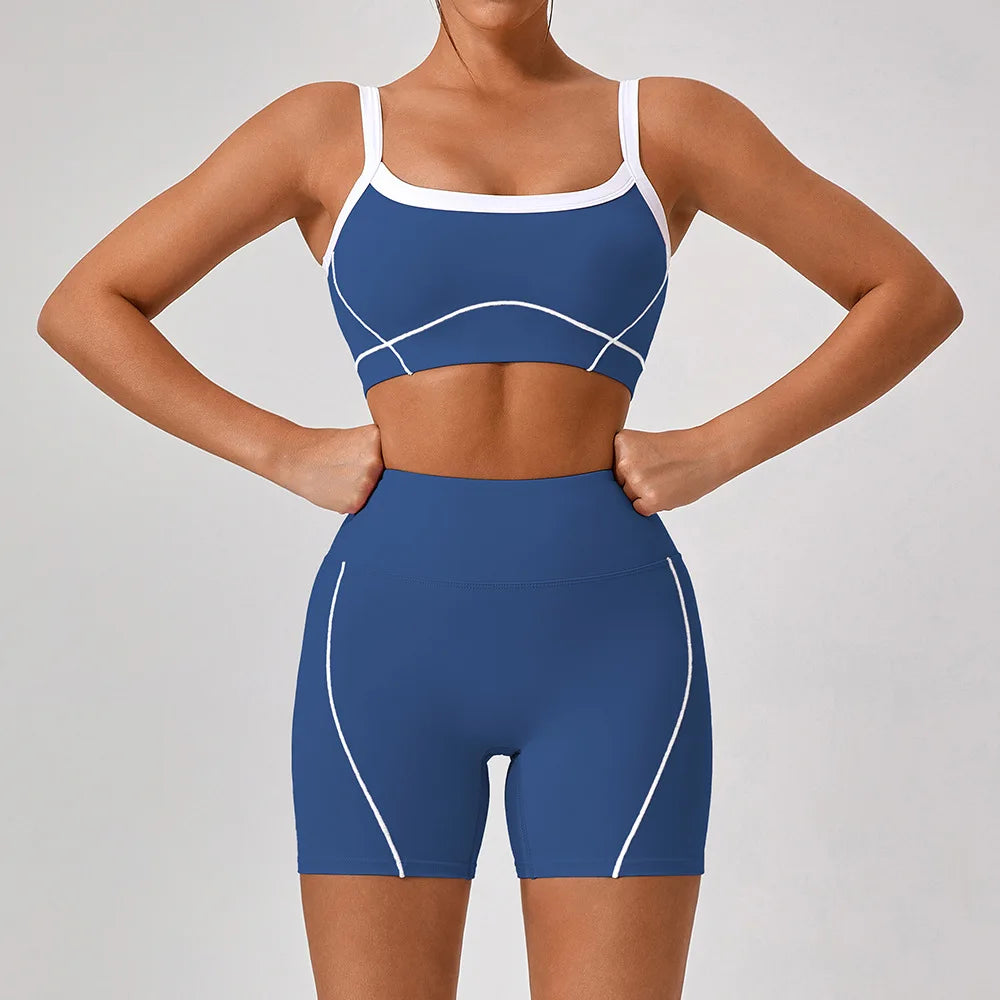 Women’s 2 Piece Workout Running Sets – Y2K Cropped Tank Top & Pants