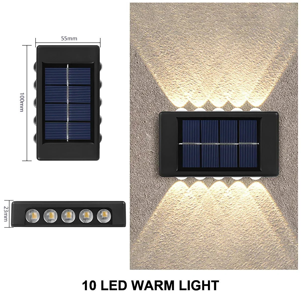 Solar Wall Lamp Outdoor Waterproof LED Light