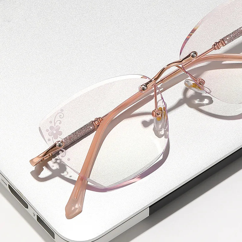 Ahora Frameless Cat Eye Reading Glasses