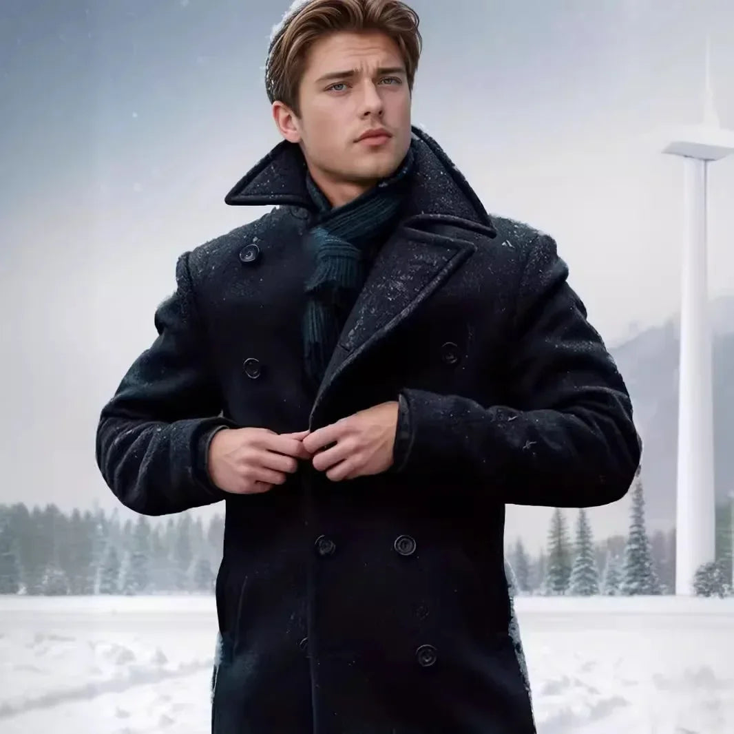 Men’s British Woolen Overcoat – Autumn & Winter 2024 Collection