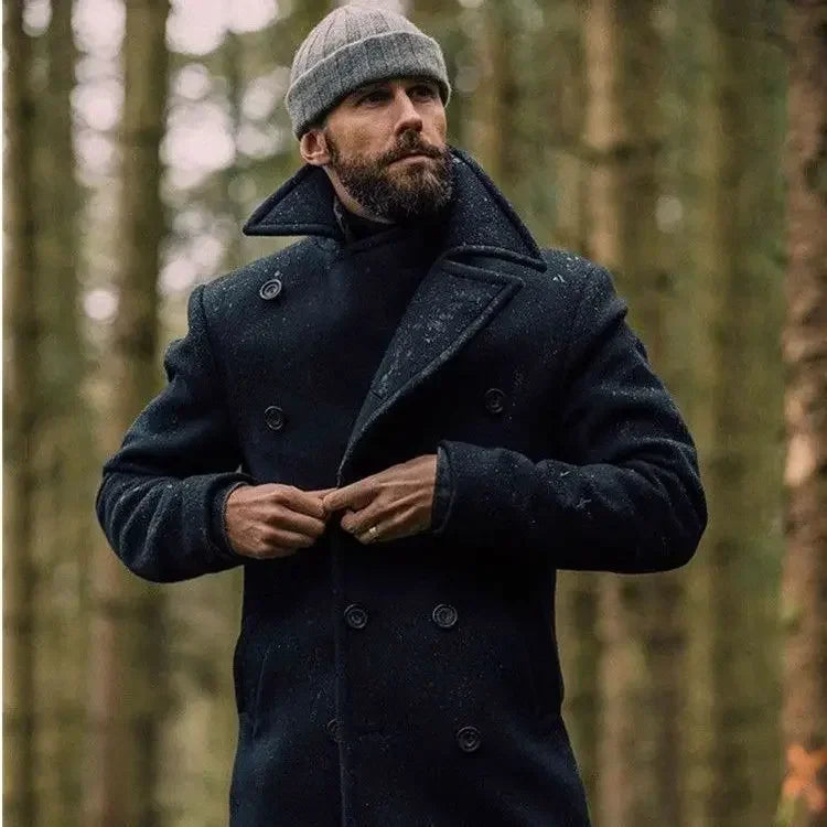 Men’s British Woolen Overcoat – Autumn & Winter 2024 Collection