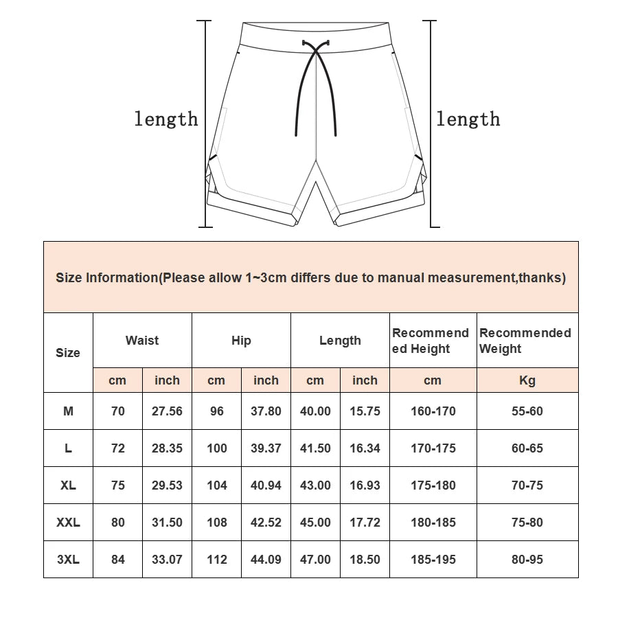 Men’s 2-in-1 Camo Running Shorts – Quick-Dry Gym & Training Shorts