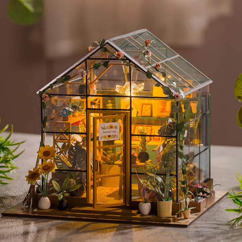 Mini Dollhouse Kit DIY Flower House