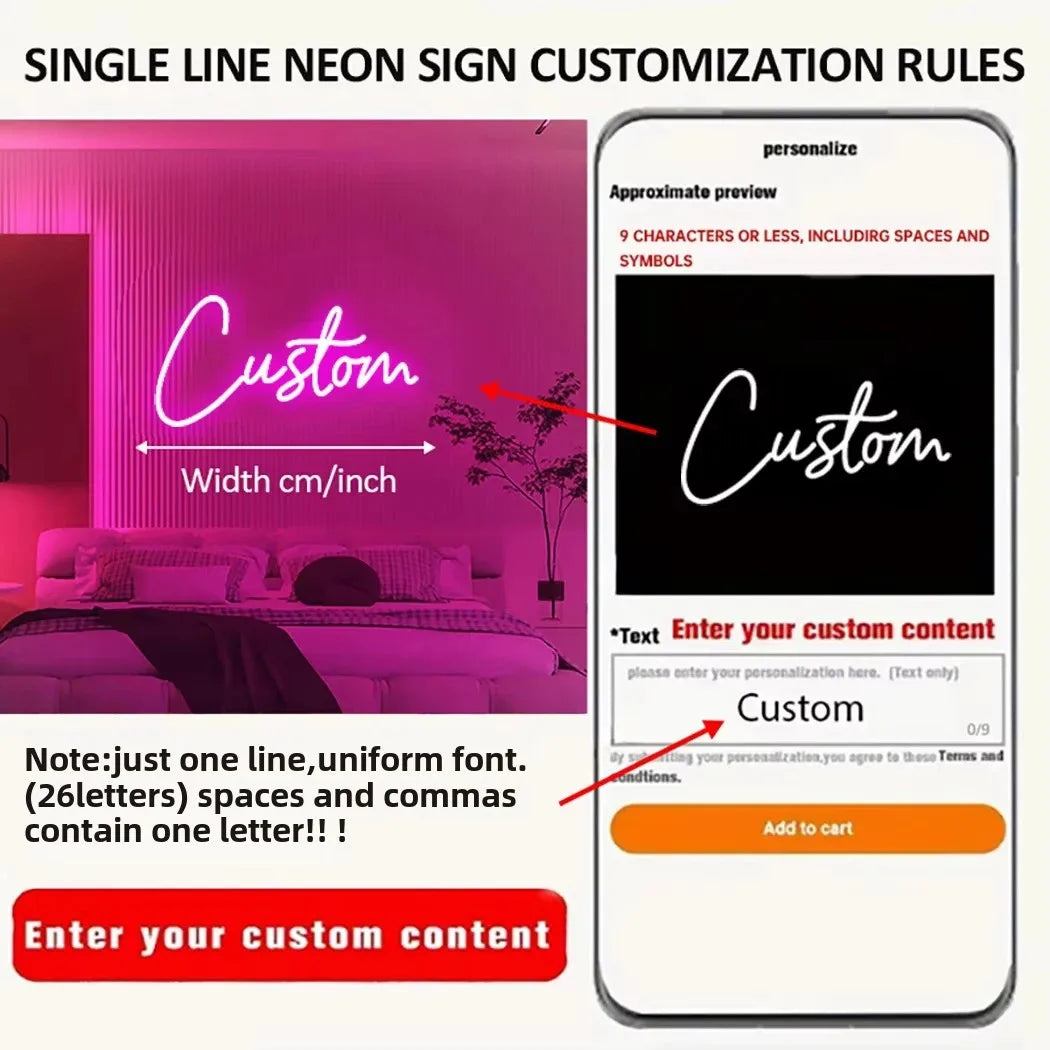 GlowUp Custom Neon Name Sign