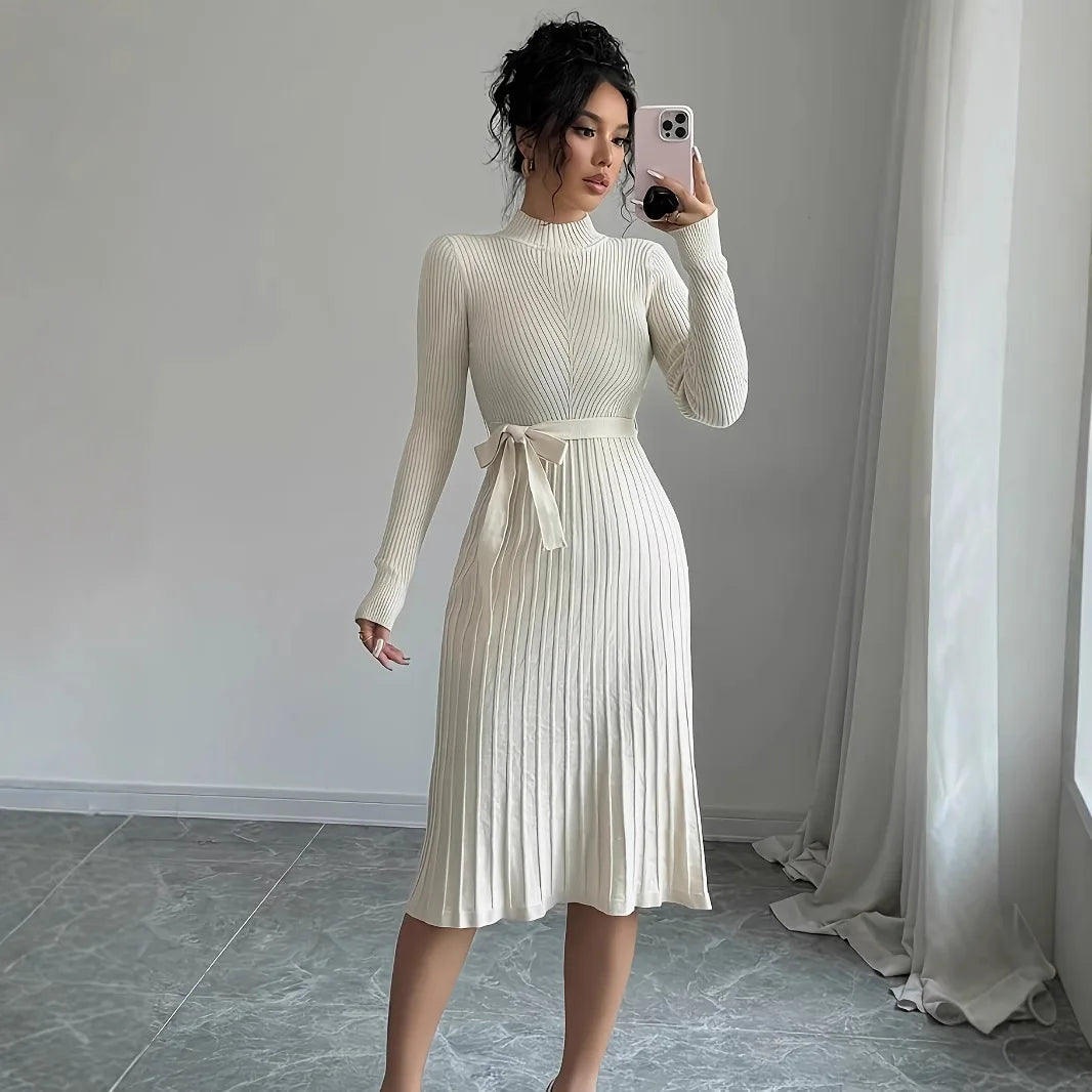 2025 Autumn & Winter Elegant Long Dress – Vintage Feminino Style