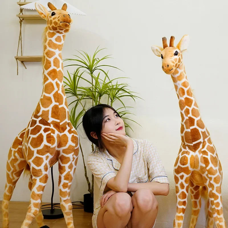 Giant Lifelike Giraffe Plush – Soft Stuffed Animal Toy & Baby Room Decor
