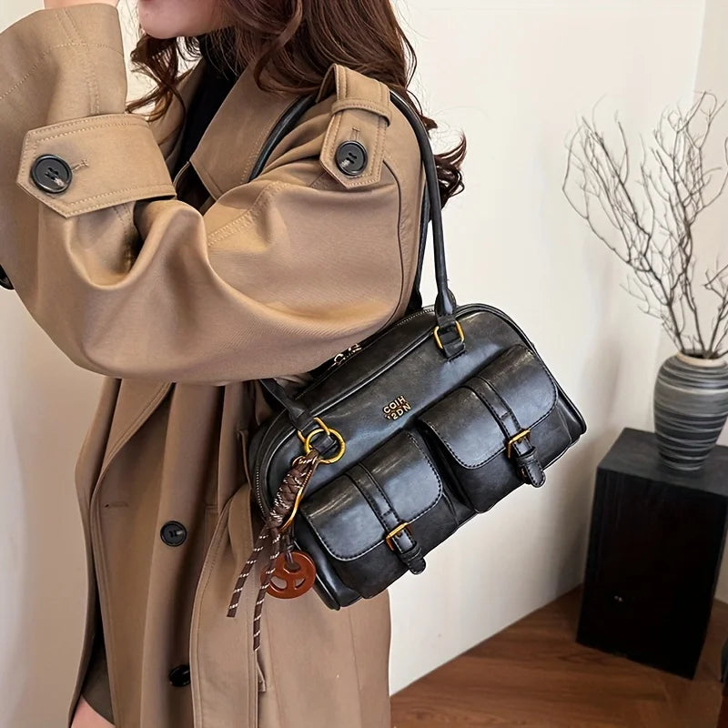 Women’s Retro PU Leather Shoulder Bag