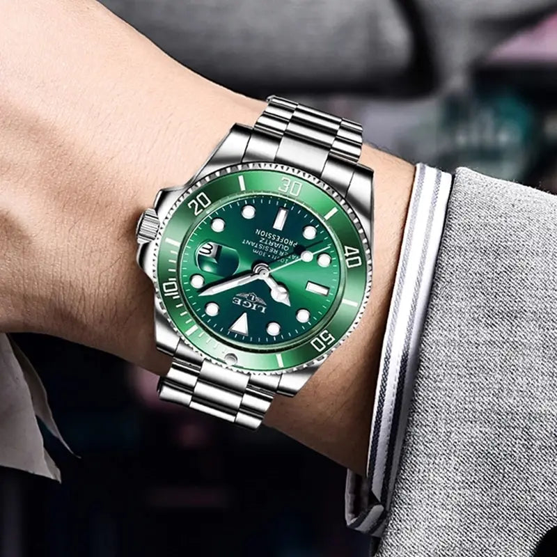 LIGE Luxury Diver Watch for Men