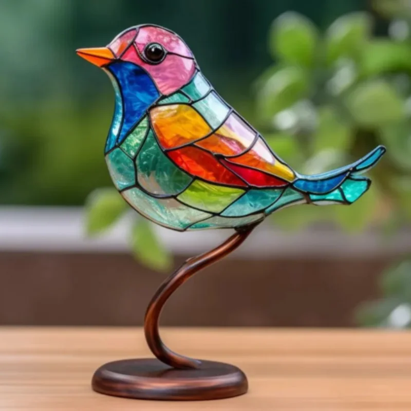 LUSQI 3PC Retro Metal Bird Ornaments