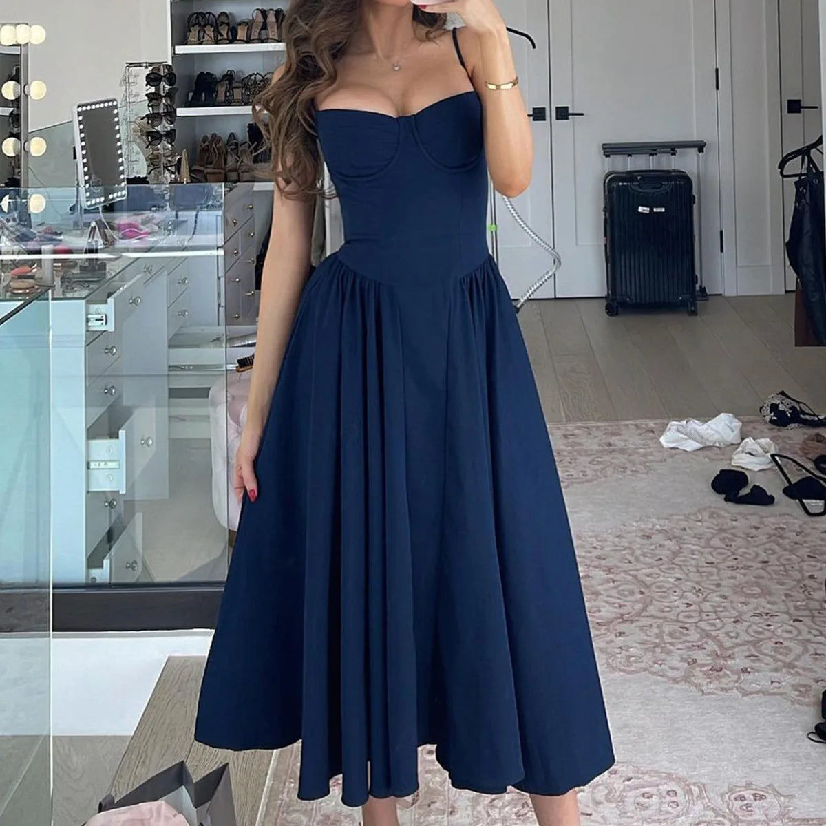 Suninheart Spaghetti Strap Summer Party Dress