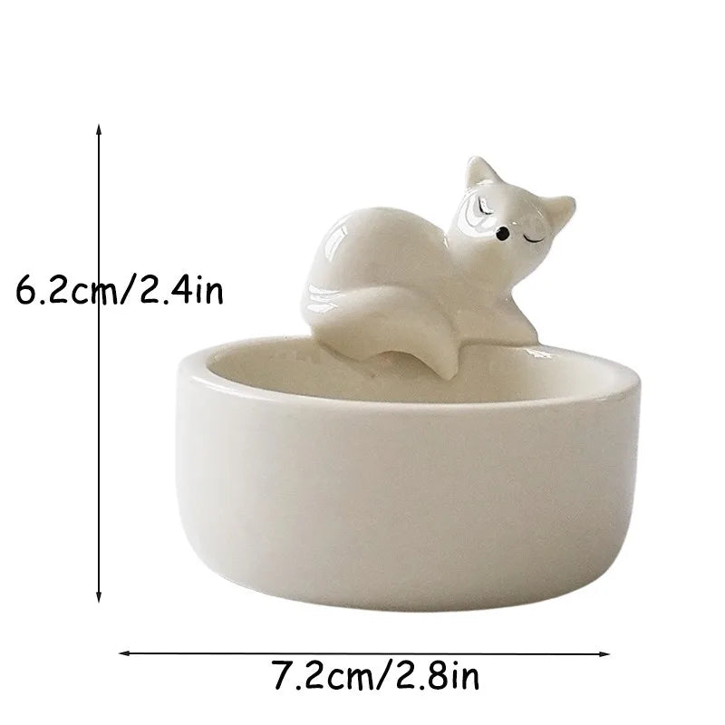 Cute Ceramic Kitten Candle Holde