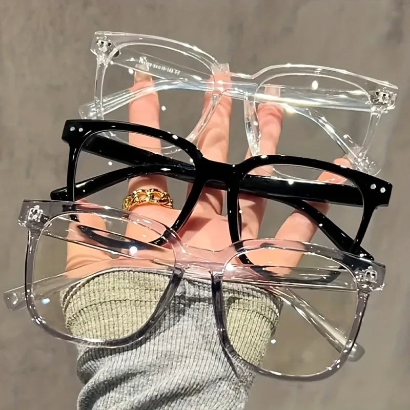 3pcs Unisex Square Frame Blue Light Blocking Glasses